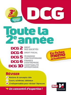 cover image of DCG--Toute la 2e année du DCG 2, 4, 5, 6, 10 en fiches--2024--Révision 2024-2025